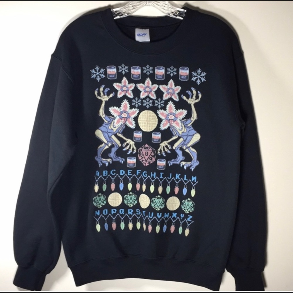 Stranger Things Christmas Sweater Small